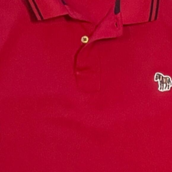 PS PAUL SMITH Zebra Logo Polo Shirt medium on Fuschia - Picture 12 of 12